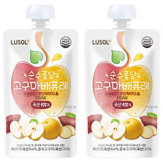 LUSOL 蔬果泥 紅薯水梨 100%水果 無添加 嬰幼兒副食品標準, 80g, 2包