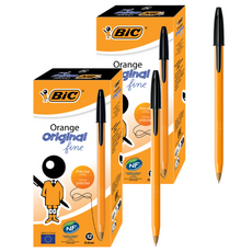 BIC 比克 Orange經典原子筆 0.8mm, 黑色, 2盒