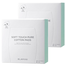 Klavuu 柔軟觸感化妝棉, 80入, 2個