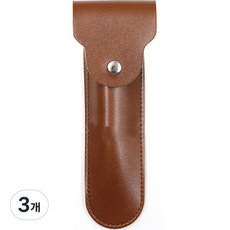 MANTLEKITZ 刮鬍刀皮革保護套 棕色 大號, 1入, 3個