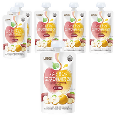 LUSOL 蔬果泥 紅薯水梨 100%水果 無添加 嬰幼兒副食品標準, 80g, 6包