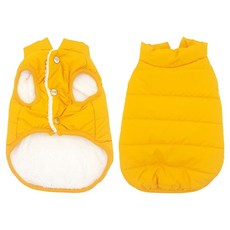 狗狗素色鋪棉背心, 黃色