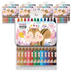 monizoo 自動式彩色鉛筆 粉色, 12色, 9個