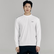 튜브트리 남성용 루즈핏 스티치 롱슬리브 래쉬가드 상의 A9203, 화이트