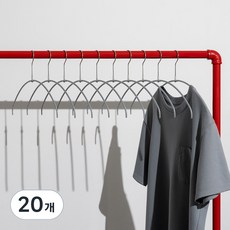 MAWA 防滑輕質弧形衣架, 銀, 20個