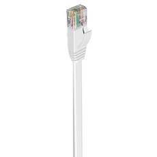 POLYWELL 寶利威爾 1Gbps RJ45 CAT6扁線 高速網路線 PW15-W59-A106, 5m, 白色, 1條