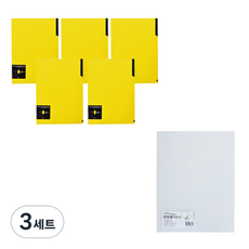 에코청운 에코컬렉터 키핑 L 홀더 A4 5p + PP 명함 L 홀더 A4 10p 세트, 노랑(키핑홀더), 투명(명함홀더), 3세트