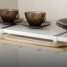 Gongjungbuyang 夾式不鏽鋼砧板架 1層, 銀, 1個