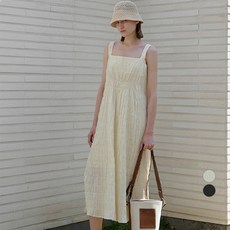 아틀리에나인 여성용 셔링 롱 원피스 OP-6201