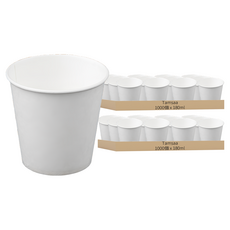 Tamsaa 純白紙杯 天然紙漿製造 乾淨的無印花紙杯, 1000入, 2箱