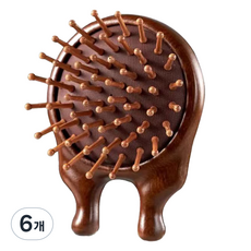 JK 頭皮按摩用白檀木氣墊梳, 6個, 飛龍隊