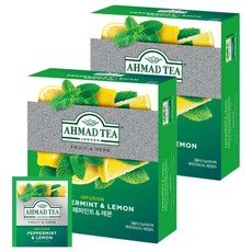 아마드티 페퍼민트 & 레몬 허브차 100p, 1.5g, 100개입, 2개