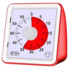 KitchenAwesome 60 分鐘靜音谷歌計時器, 紅色的, 1個