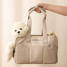 DING DONG PET 寵物棉質舒適多功能外出包, 灰色