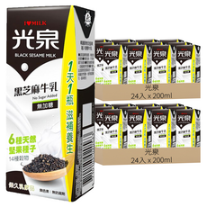光泉 黑芝麻牛乳, 200ml, 48入