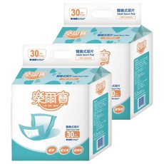 樂爾寶 替換式尿片 立體防漏隔邊型, 22 x 52cm, 30片, 2包