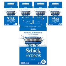 Schick 舒適牌 HYDRO5 水次元5刮鬍刀頭 4入 保濕凝膠 經典清爽款, 5盒