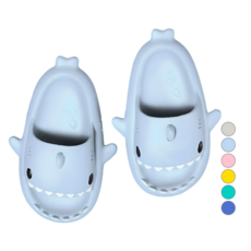 孩童鯊魚造型EVA室內拖鞋