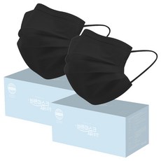 gorgo 巴倫 Air Fit 拋棄式口罩 大型 成人用, 黑色, 2個, 50入