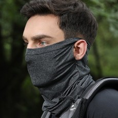 防紫外線涼感掛耳式護頸面罩 4入, 深灰色