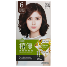 美吾髮植優 護髮染髮霜, 6自然深棕, 1盒