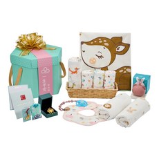 Purestore 御守護 彌月禮盒, 一生平安, 尿布墊 80 x 100cm、紗布包巾 120 x 110