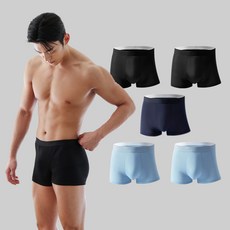 C.O.V 男士無痕冰絲四角褲 5件組 10