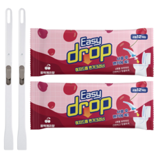 Easy drop 馬桶清潔刷新握柄組 黑櫻桃香, 灰色(握柄), 2包