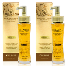 3W CLINIC 膠原蛋白奢華黃金活膚精華液, 150ml, 2瓶