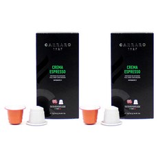 CARRARO Crema Epresso膠囊咖啡 Nespresso咖啡機適用, 5.2g, 10顆, 2盒
