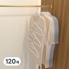 JMIL 防滑植絨衣架, 120個, 白色