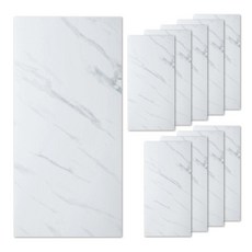 탐사 붙이는 타일 인테리어 시트지 화이트 마블, 10개