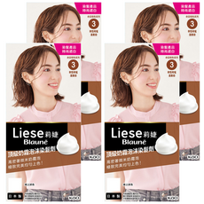 Liese 莉婕 頂級奶霜泡沫染髮劑, 3 率性時髦淺栗棕, 4盒