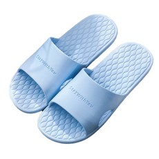 女性簡約波浪浴室拖鞋 RK_402, 天藍色, 1個