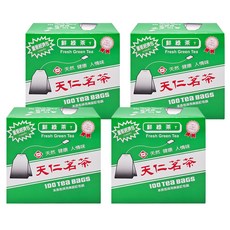 天仁茗茶 鮮綠茶經濟包 天然健康人情味, 2g, 100包, 4盒