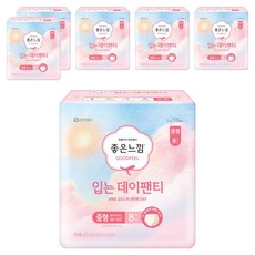 좋은느낌 입는 데이팬티 생리대, 중형, 8개입, 6개