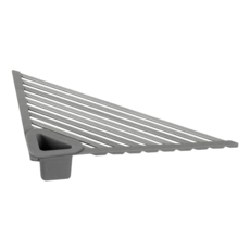 FaSoLa 多用途鉑金矽膠三角瀝水架, 灰色 + 銀色, 1個