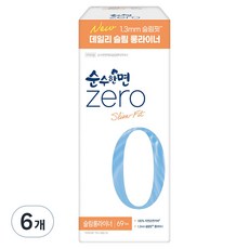 순수한면 제로 슬림 팬티라이너, 6개, 69개입, 롱