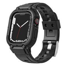 Onenough 一體式矽膠智慧手錶錶帶, 黑色