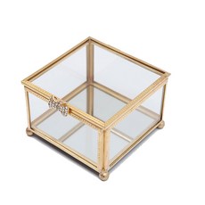 Masion de Blanc 金色框架鏡子迷你珠寶盒 小, 1個