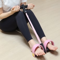 DAHAK 划船拉力帶 運動器材, 黑色 + 粉紅色