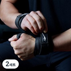 PRO-SPECS 布料健身護腕 繃帶型 左右一組, 黑色, 2套