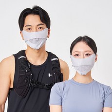 리빙홈디테일 스포츠 골프마스크 얼굴 햇빛 가리개, 그레이, 1개