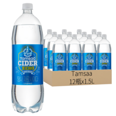 Tamsaa 零卡汽水, 1.5L, 12瓶