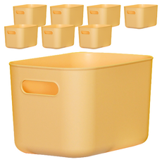 BONOHOUSE Pantry 四季生活收納籃, 黃色, S(253 x 180 x 160 mm), 8個