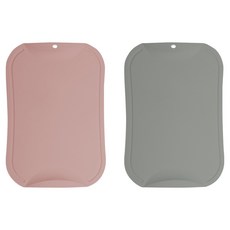 doble 不易產生刀痕的抗菌砧板, 鮭魚粉 + 卡其色, 1套