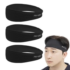 PRO-SPECS 涼感運動髮帶, 3個, 黑色