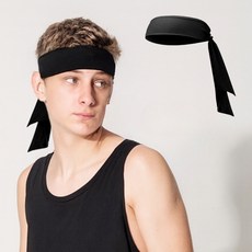 액티제노 스포츠 땀흡수 헤어밴드, 블랙, 1개