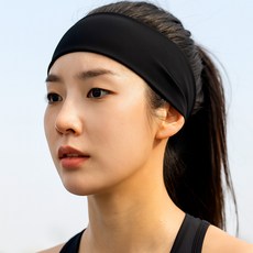 곰지홈 기능성 스포츠 헤어밴드, 다크 블랙, 1개