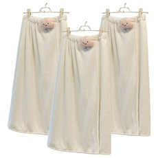 Royal Green 女用高爾夫飯店浴袍, 3個, 象牙白